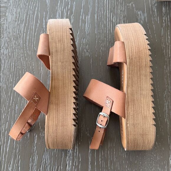 Musse & Cloud Natural Tan Strappy Sandals Platform Casual Boho Women’s Size EU37 - Picture 5 of 12